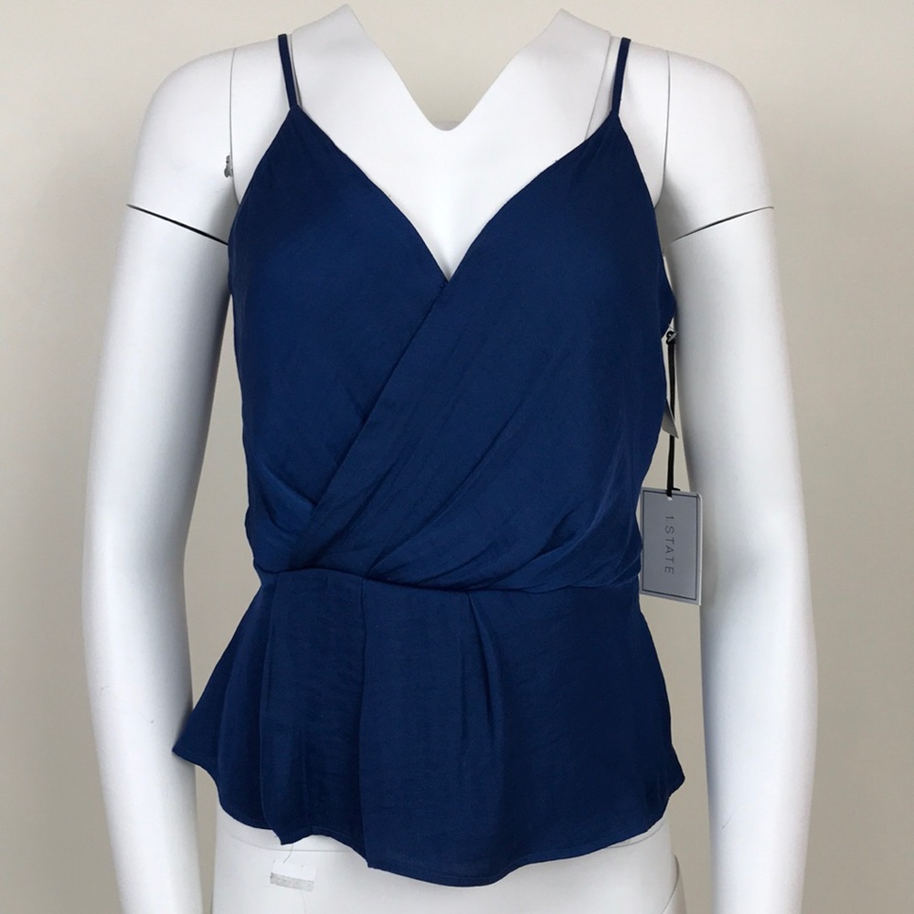 Spaghetti String V-Neck Blue Cami
